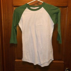 baseball tee 3/4 sleeve